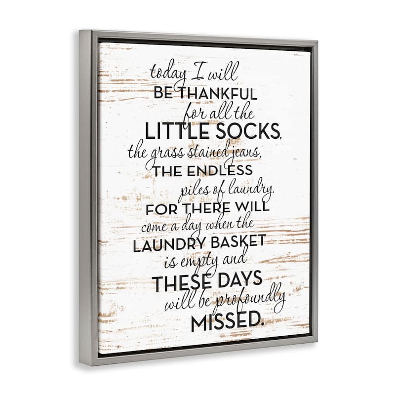Stupell Rustic Parenthood Phrase Framed Floater Canvas Wall Art Design by Lettered and Lined