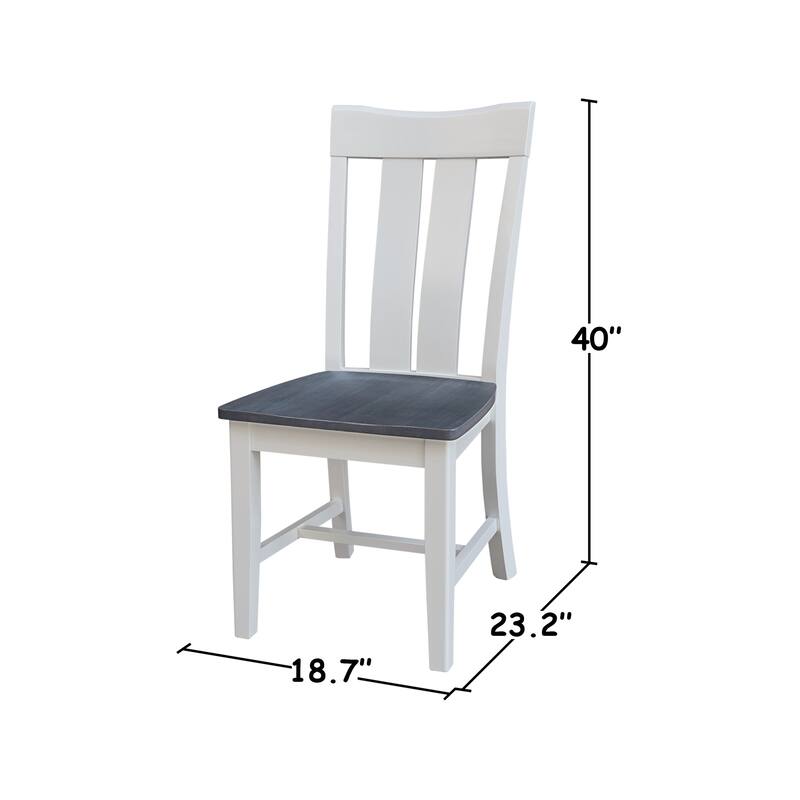 42 in. Drop Leaf Dining Table with 4 Slat Back Chairs - 5 Piece Set