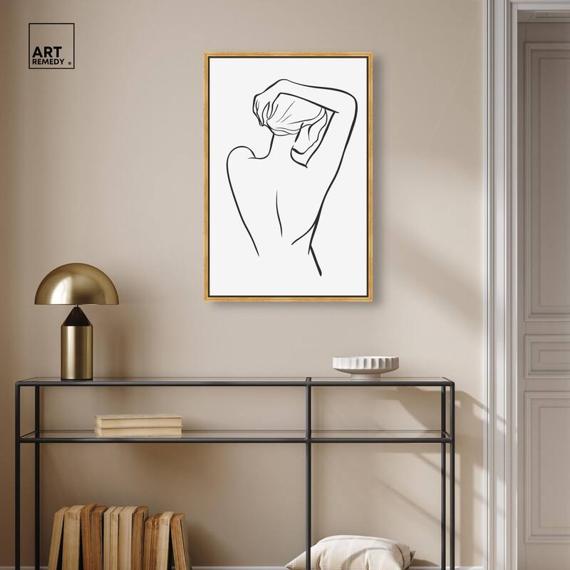 Woman in Contour Canvas by Art Remedy