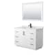 Option White, Black Trim, White Carrara Marble Top