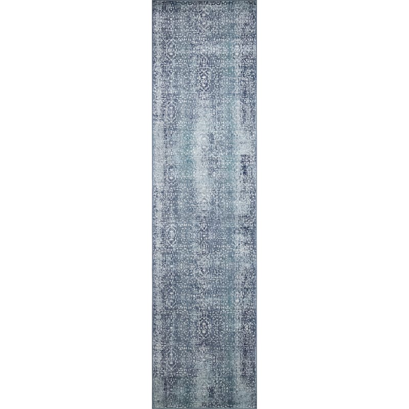 Noori Rug High-low Westfield Philip Rug - 3'2" x 12'2" - Blue/Teal Green