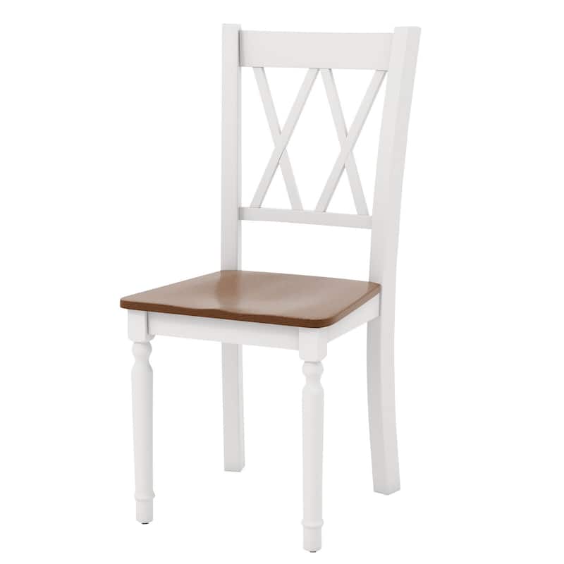 Gymax Dining Chairs Set of 4 Wood Farmhouse Dining Room Side Chairs