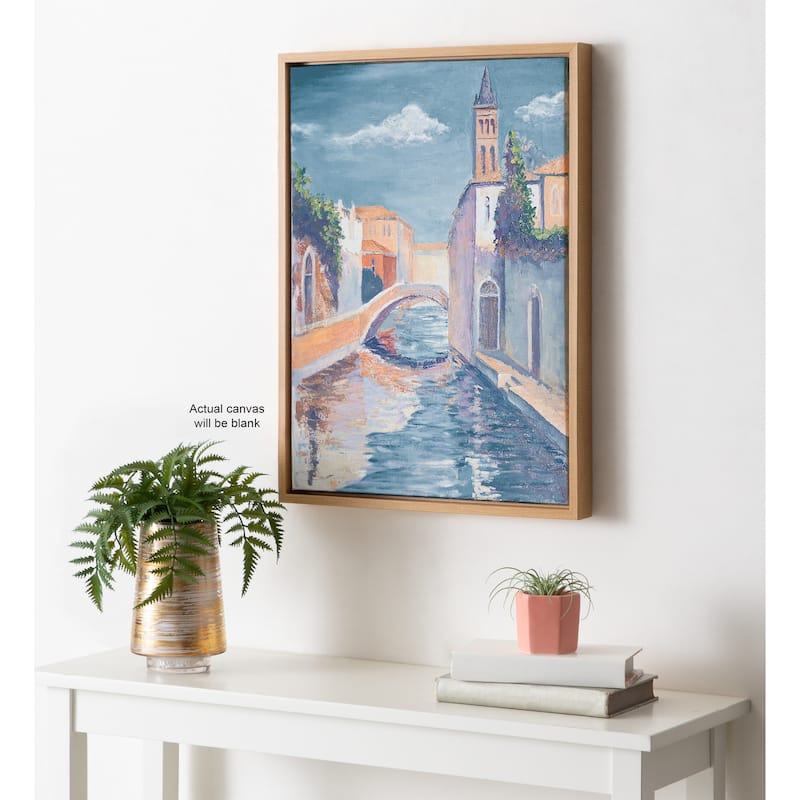 Kate and Laurel Sylvie Blank Framed Canvas