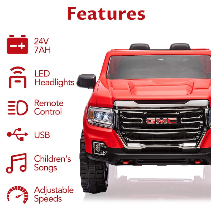 24V 2 Seater Ride-On Truck Car, 7AH Authorized Universal Battery Powered Electric Car