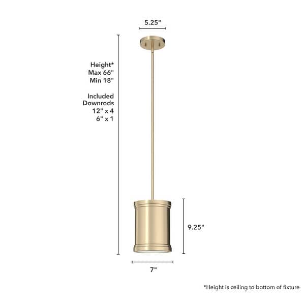 dimension image slide 5 of 6, Hunter Capshaw Modern Drum Pendant - Dining Room, Entry, Kitchen Island - Contemporary, Transitional