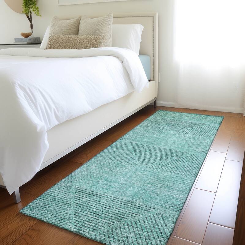 Machine Washable Indoor/ Outdoor Chantille Prism Contemporary Rug