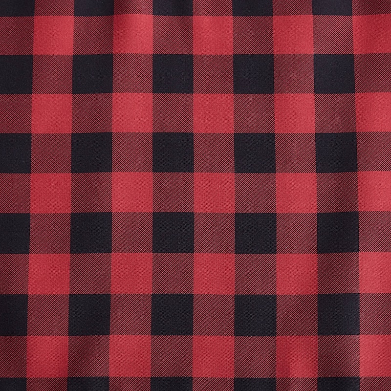 Eddie Bauer Mountain Plaid Red Pole Top Window Valance - 86 x 15