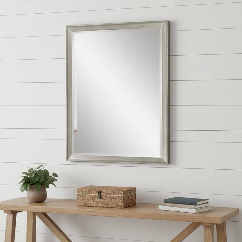 HomeRoots 44" White Framed Accent Mirror - 34.00 in. x 44.00 in. x 2.00 in. - 34.00 in. x 44.00 in.  x 2.00 in.