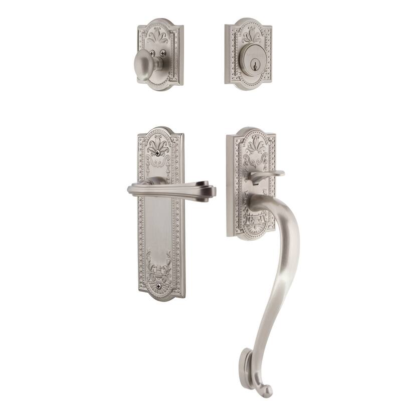Nostalgic Warehouse Meadows Left Handed Sectional Single Cylinder - Satin Nickel