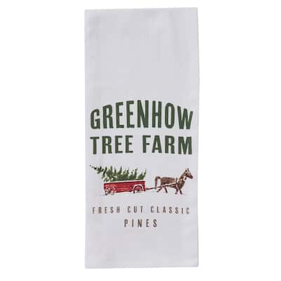 Park Designs Greenhow Tree Farm Dishtowel Set of 2 - 18" X 28"