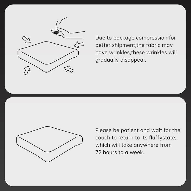 135" Two-Tone Sofa Teddy Fabric Sofa, Boneless Couch with Sponge Cushions, Stylish Sectional Sofa with Pillows for Living Room