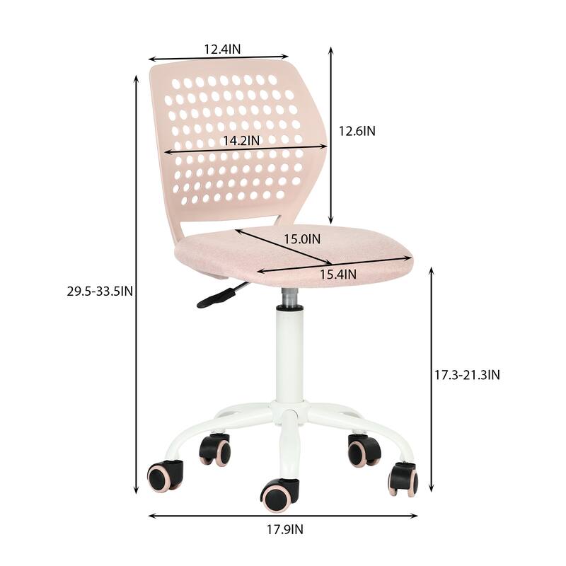Homy Casa Adjustable Swivel Office Chair Wheels, Modern Study Chair