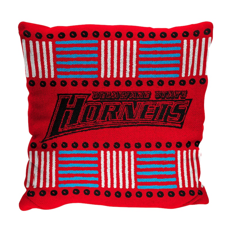 NCAA Delaware State Hornets Homage 20 Inch Jaquard Pillow