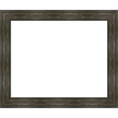Amanti Art Rail Rustic Char Framed Dry Erase Magnetic Board