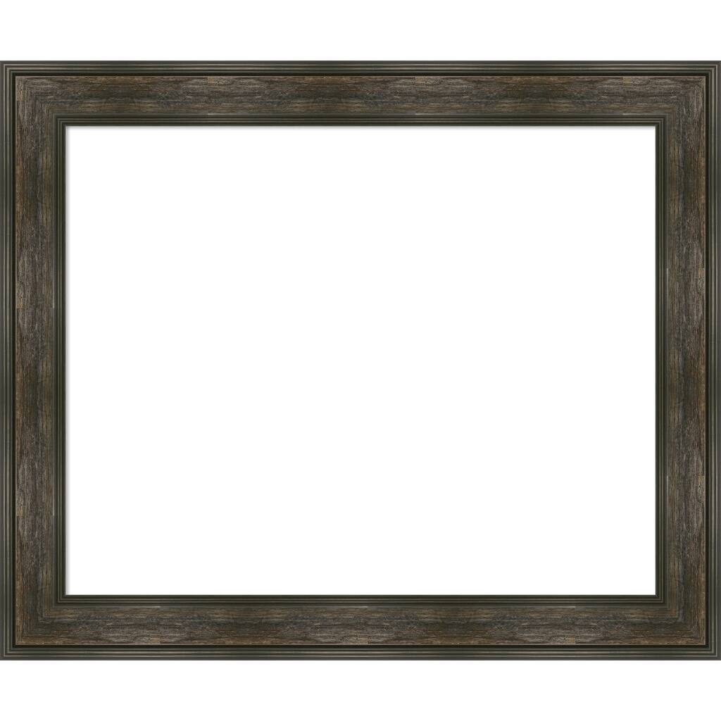 Amanti Art Rail Rustic Char Framed Dry Erase Magnetic Board