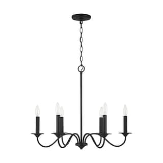 Vincent 6-light Black Iron Hanging Chandelier