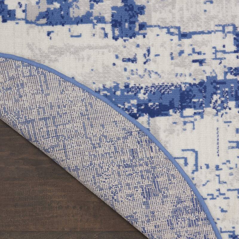 Power Loomed Geometric Abstract Modern Stain Resistant Area Rug - 96' X '96' X '0.39