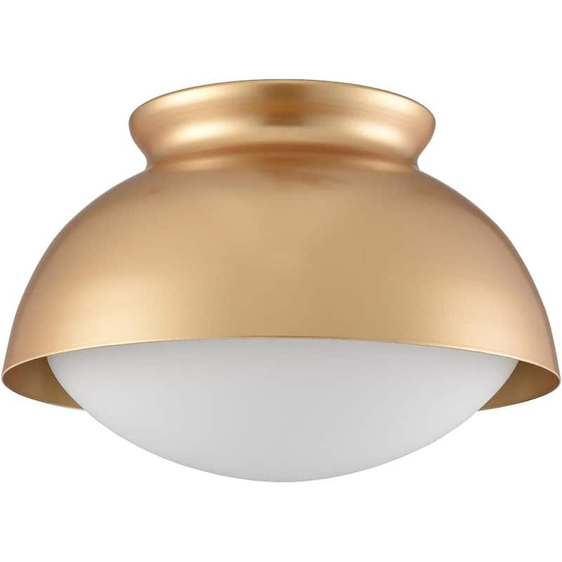 Symi Semi Flush Mount Ceiling Light w/ Frosted Glass Shade 1-Light