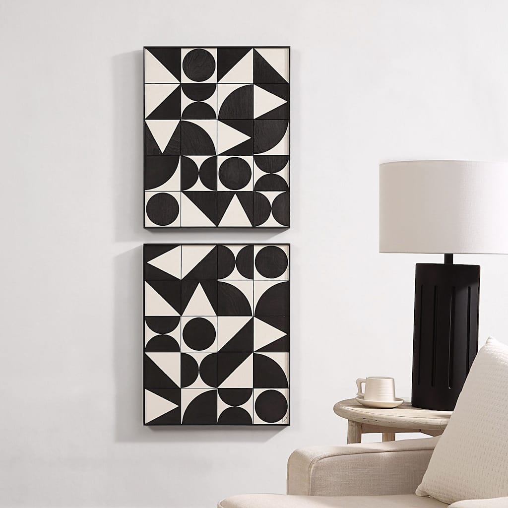 Renwil Thar Canvas 2-Piece Wall Art with Matte Black Frame