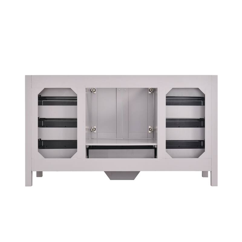 PROOX 60 in. W x 22in.D Freestanding Bath Vanity Engineered Top Single Rectangular Sink