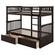 preview thumbnail 42 of 65, Convertible Wood Bunk Bed with Storage Drawers and Ladder Can Be Divided Into Two Daybeds