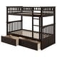 preview thumbnail 45 of 43, Twin over Twin Bunk Bed with 2 Drawers & Convertible Design