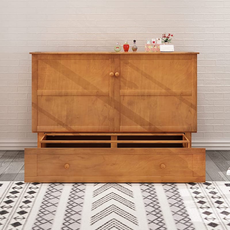 Mixoy Murphy Bed with Charging Station,Built-in Mattress