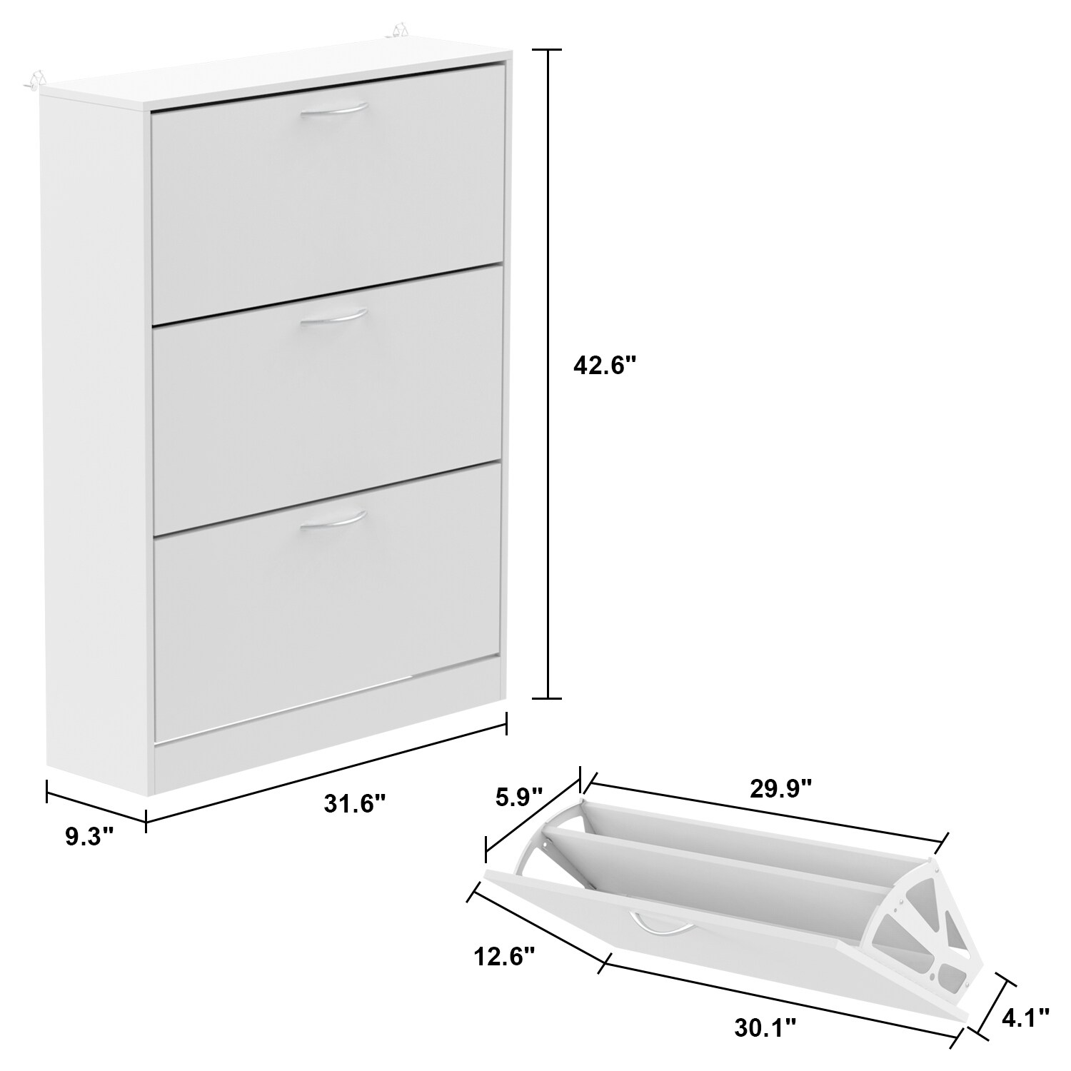 3 Tiers Multipurpose Shoe Rack & Book Shelf White - Bed Bath & Beyond -  27784015