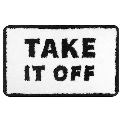 Cute Letter Bathroom Mat, Soft Non Slip Absorbent Bath Rug Machine Washable
