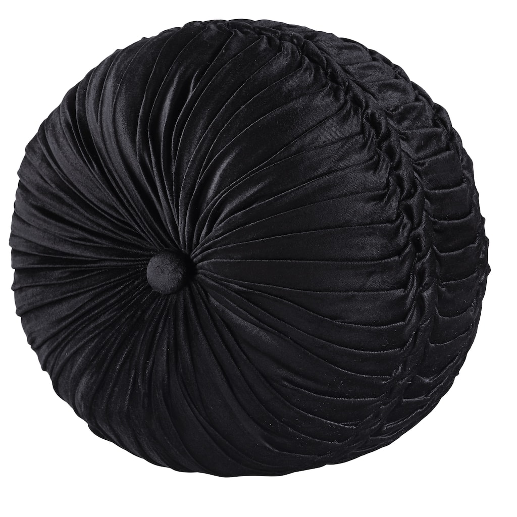 J. Queen New York Bradshaw Tufted Round Decorative Throw Pillow