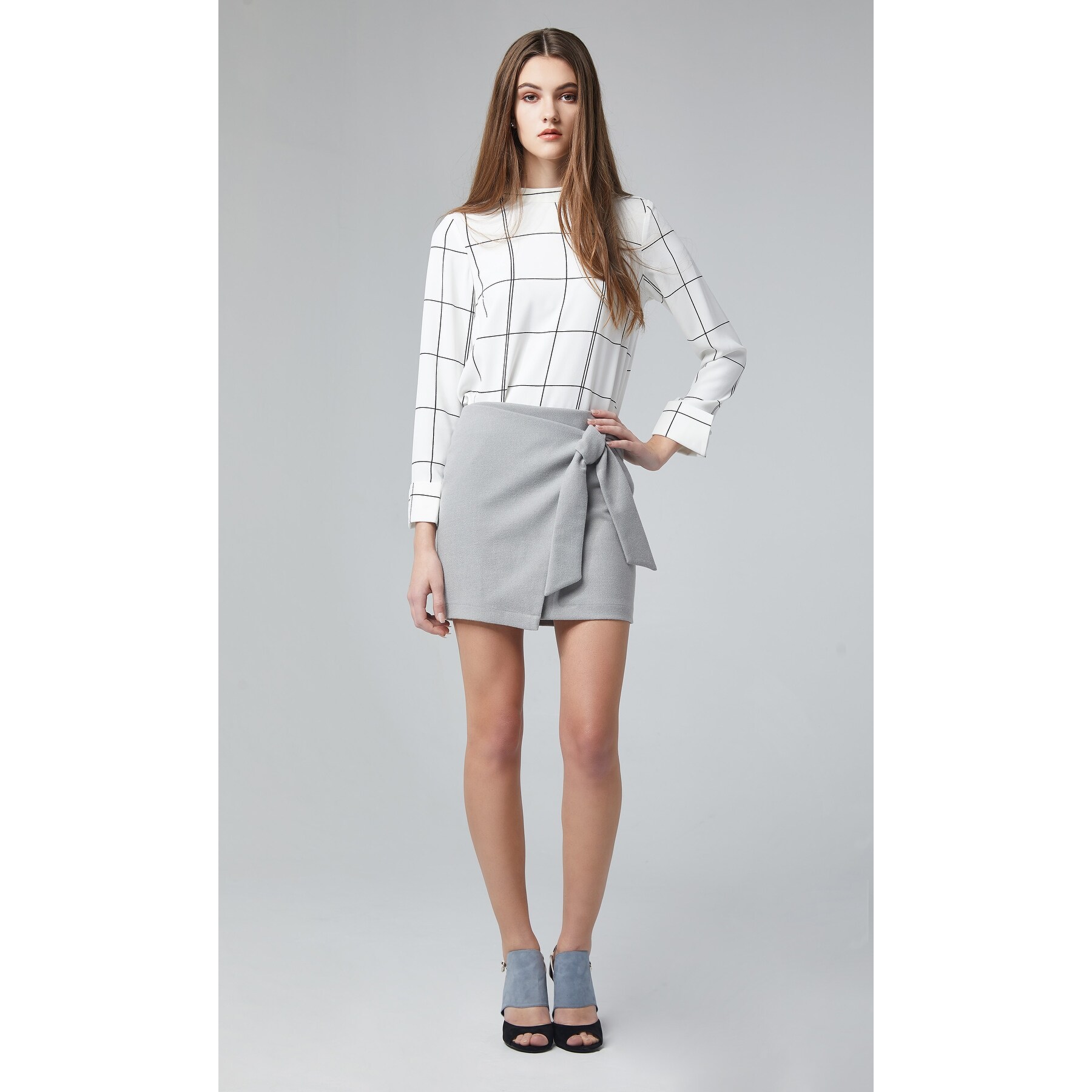 tie front wrap skirt