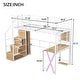 preview thumbnail 25 of 30, Full Size Metal Loft Bed with Desk, LED-Lit Shelves, Built-in Wardrobe, and Storage Stairs, Workstation Combo for Kids or Teens