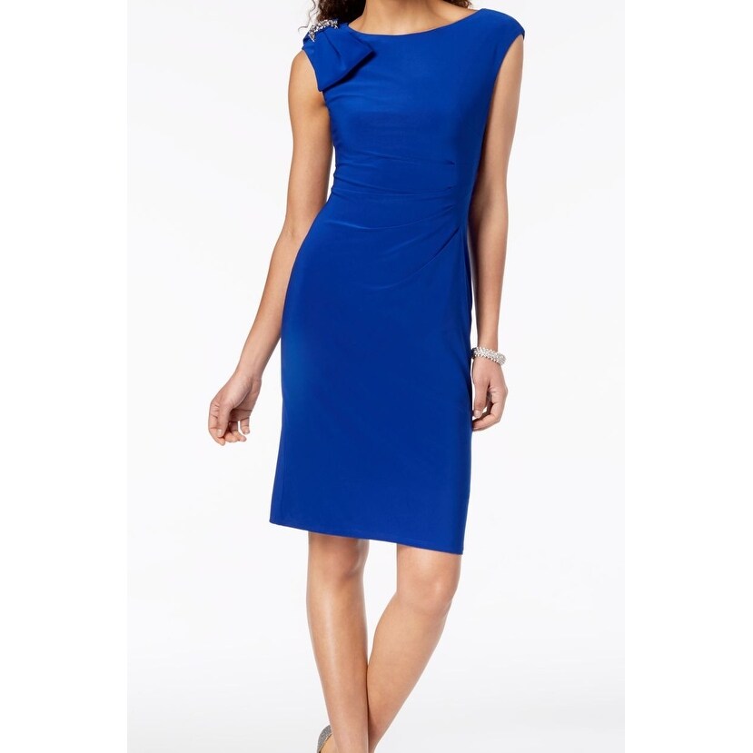 cobalt blue sheath dress