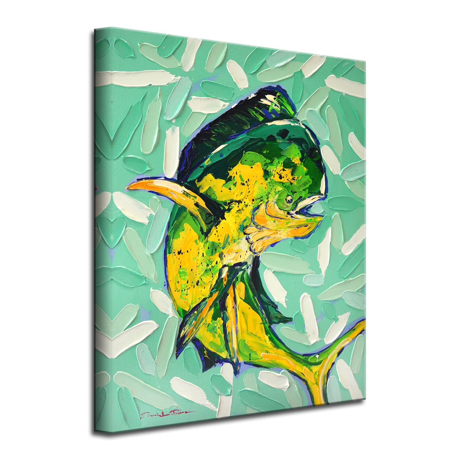 Shop Mahi Mahi Wrapped Canvas Coastal Wall Art By Sarah Lapierre