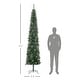 preview thumbnail 4 of 7, HOMCOM 9.5 Foot Unlit Pencil Artificial Christmas Tree, Slim Xmas Tree with Realistic Branches, Pine Cones, Metal Base - 9.35 ft