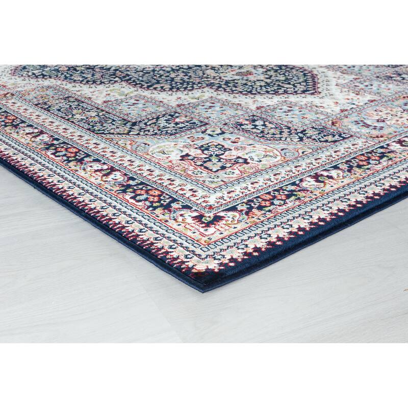 Prime Collection Blue/Cream Traditional Area Rug