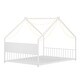 preview thumbnail 31 of 46, House Bed with Roof and Colorful Lights, House-shaped Frame Floor Bed with House Roof Frame, Metal Bed Frame with Slats and Legs