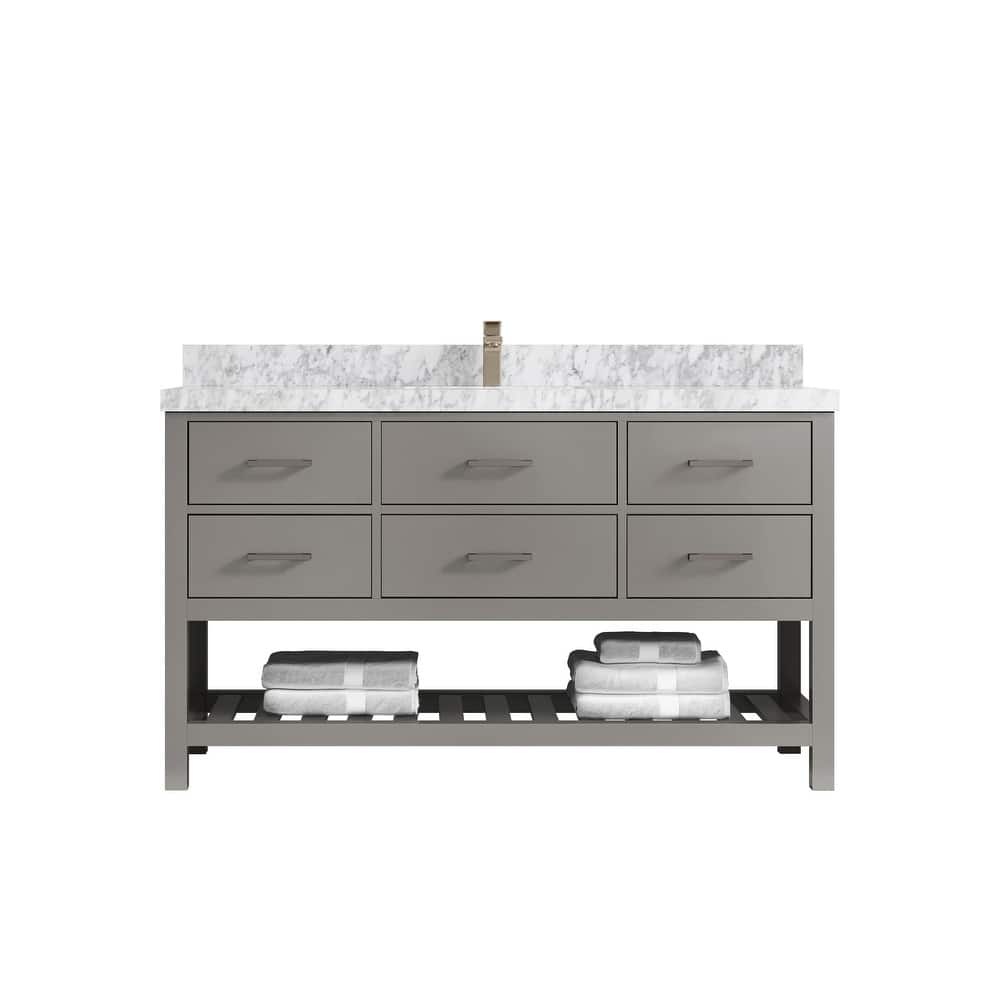 Willow Collections 60 in. W x 22 in. D Parker Single Sink Bathroom Vanity with Countertop