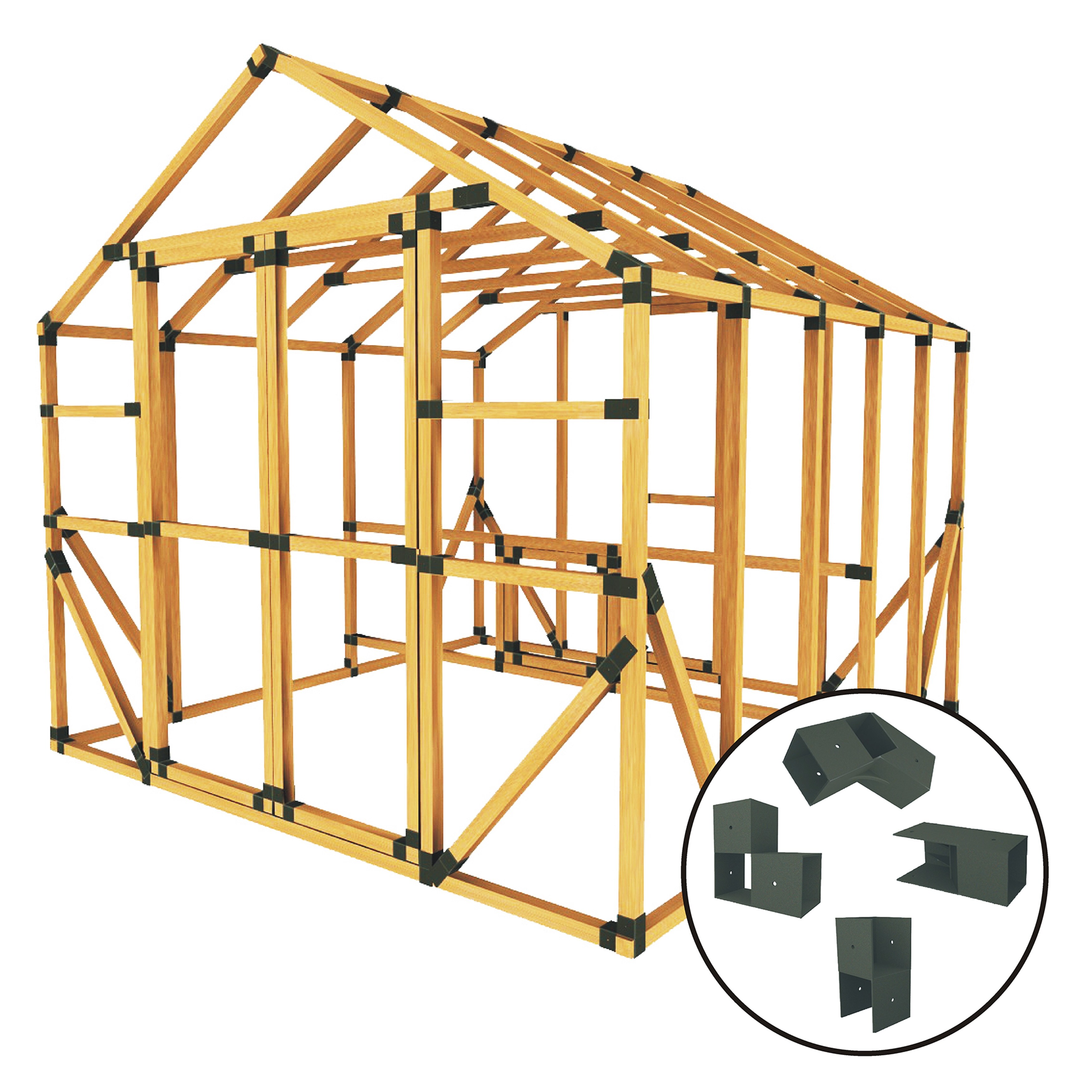 Build Your Own E Z Frame 10x10 Standard Chicken Coop And Run Kit Black