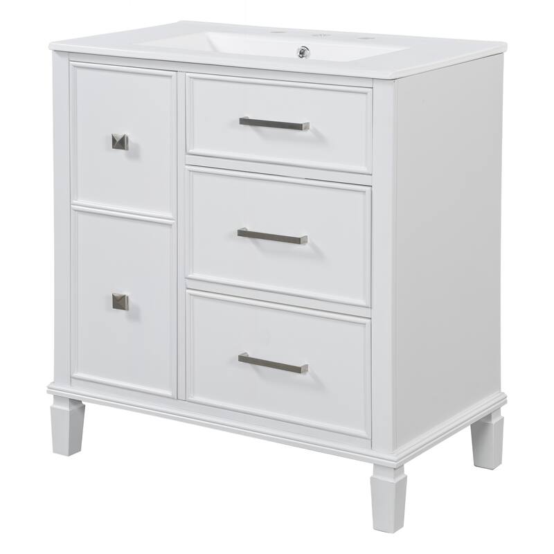 Sophisticated Bathroom Vanity with Innovative Drawer Design and Ample Storage