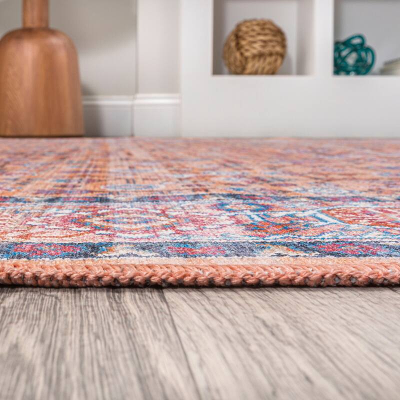 JONATHAN Y Kemer All-Over Persian Machine Washable Multi Area Rug
