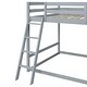 preview thumbnail 14 of 26, Full Over Full Bunk Bed with Slide & Ladder, Wood Floor Bunk Bed Frame w/Storage Shelves & Safety Guardrails for Kids Girls Boys