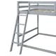 preview thumbnail 15 of 28, Minimalist Design Full over Full Wooden Bunk Bed with Slide,Built-In Sloping Ladder and Storage Shelves