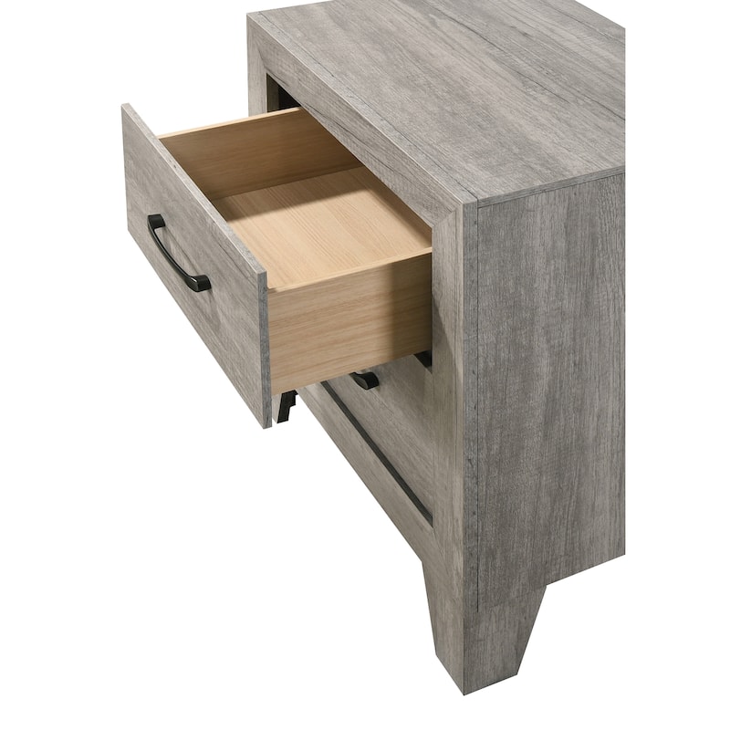 Jan 3 Piece Gray Rustic Platform Bedroom Set