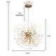 preview thumbnail 50 of 79, 8/9/12/16-Light Modern Linear Sputnik Firework Dandelion Crystal Chandelier