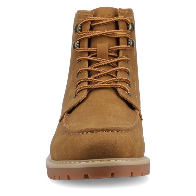Vance Men's Zeus Medium and Wide Width Moc Toe Boot - Medium - Wheat - 11.5