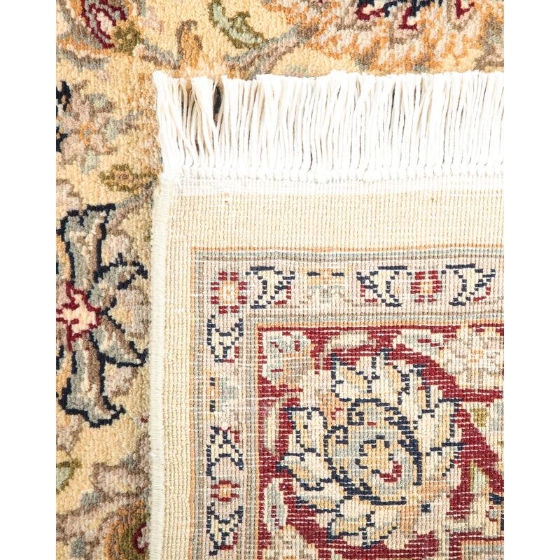 Overton Hand Knotted Wool Vintage Inspired Traditional Mogul Ivory Area Rug - 4 x 6