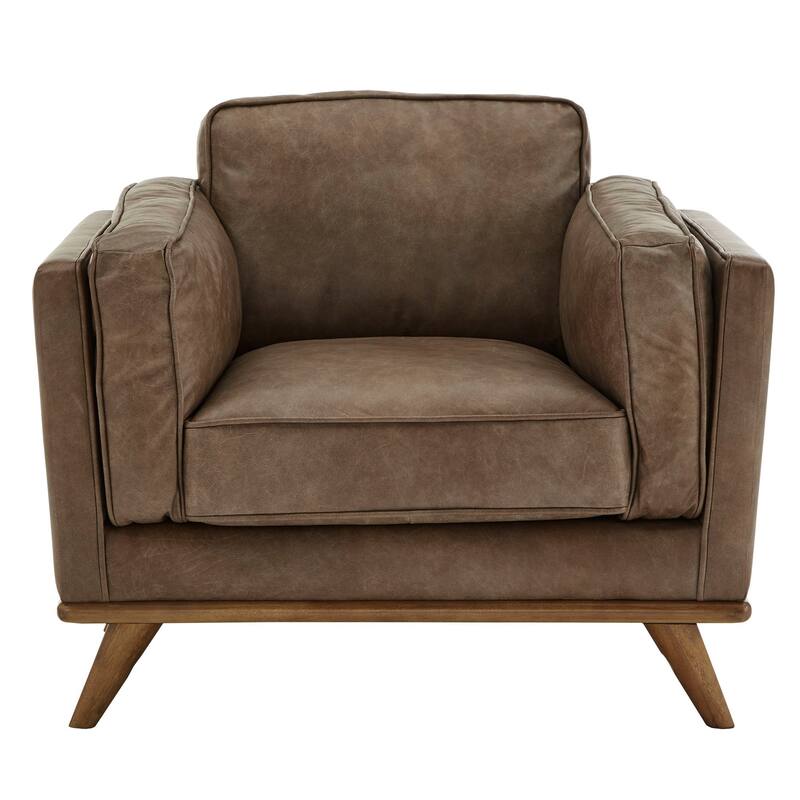 Gianella Tan Oxford Leather Chair by iNSPIRE Q Modern