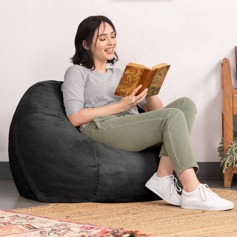 Jaxx 3' Kids Bean Bag Chair - Black