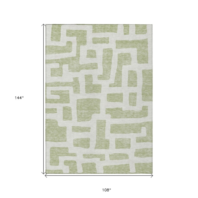 HomeRoots Abstract Transitional Rectangle Outdoor Rug